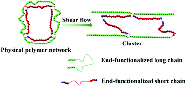 Graphical abstract: Rheological and structural properties of associated polymer networks studied via non-equilibrium molecular dynamics simulation