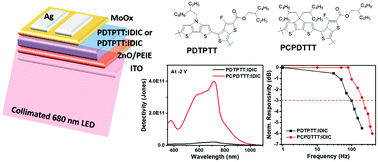 Graphical abstract: Development of low bandgap polymers for red and near-infrared fullerene-free organic photodetectors