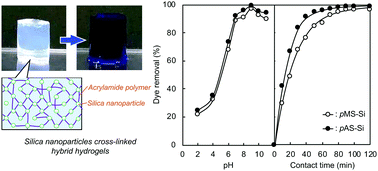 Graphical abstract: Efficient removal of methylene blue dye from an aqueous solution using silica nanoparticle crosslinked acrylamide hybrid hydrogels