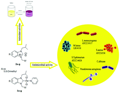 Graphical abstract: N-Heterocyclic carbene-palladium-PEPPSI complexes and their catalytic activity in the direct C–H bond activation of heteroarene derivatives with aryl bromides: synthesis, and antimicrobial and antioxidant activities