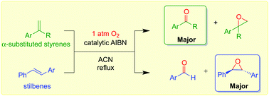 Graphical abstract: Radical-mediated aerobic oxidation of substituted styrenes and stilbenes