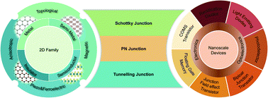 Graphical abstract: Design and tailoring of two-dimensional Schottky, PN and tunnelling junctions for electronics and optoelectronics