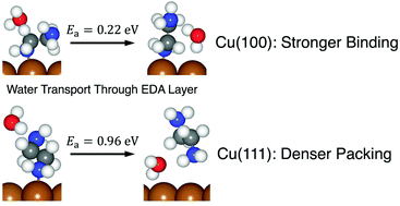 Graphical abstract: Adsorption of ethylenediamine on Cu surfaces: attributes of a successful capping molecule using first-principles calculations