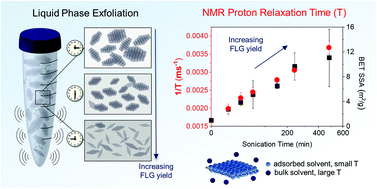 Graphical abstract: Rapid monitoring of graphene exfoliation using NMR proton relaxation