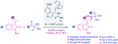 Graphical abstract: Enantioselective vinylogous aldol reaction of acylphosphonates with 3-alkylidene oxindoles