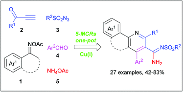 Graphical abstract: Copper catalyzed five-component domino strategy for the synthesis of nicotinimidamides