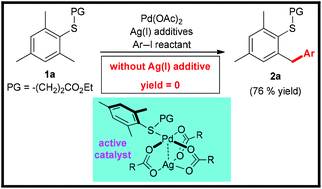 Graphical abstract: Mechanism of Pd-catalysed C(sp3)–H arylation of thioethers with Ag(i) additives