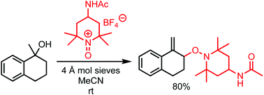 Graphical abstract: Tandem elimination-oxidation of tertiary benzylic alcohols with an oxoammonium salt