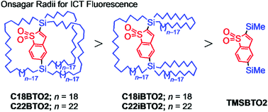 Graphical abstract: Steric effects on the intramolecular charge transfer fluorescence of benzo[b]thiophene-1,1-dioxide bridged macrocages