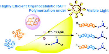 Graphical abstract: Organocatalytic PET-RAFT polymerization with a low ppm of organic photocatalyst under visible light