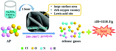 Graphical abstract: Oxygen vacancy enriched Cu-WO3 hierarchical structures for the thermal decomposition of ammonium perchlorate