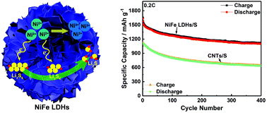 Graphical abstract: Polar NiFe layered double hydroxide nanosheets for enhancing the performance of lithium–sulfur batteries
