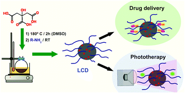 Graphical abstract: Amphiphilic-like carbon dots as antitumoral drug vehicles and phototherapeutical agents