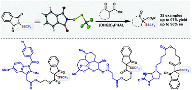 Graphical abstract: Phthalimide-based-SSCF3 reagent for enantioselective dithiotrifluoromethylation