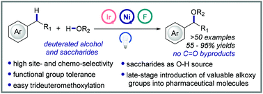 Graphical abstract: A photoredox/nickel dual-catalytic strategy for benzylic C–H alkoxylation
