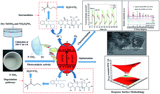Graphical abstract: Tetracycline catalytic photodegradation with mesoporous phosphated TiO2: characterization, process optimization and degradation pathway