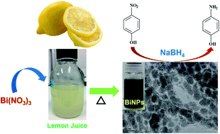 Graphical abstract: Green synthesis of crystalline bismuth nanoparticles using lemon juice