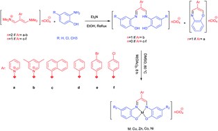 Graphical abstract: Synthesis of new allylidene amino phenol-containing Schiff bases and metal complex formation using trimethinium salts