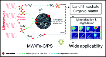 Graphical abstract: A microwave radiation-enhanced Fe–C/persulfate system for the treatment of refractory organic matter from biologically treated landfill leachate