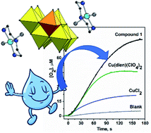 Graphical abstract: Hybrid compound based on diethylenetriaminecopper(ii) cations and scarce V-monosubstituted β-octamolybdate as water oxidation catalyst