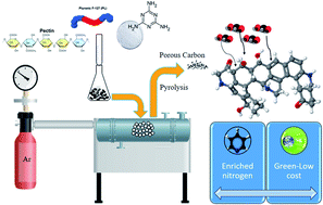 Graphical abstract: Oxygen and nitrogen enriched pectin-derived micro-meso porous carbon for CO2 uptake