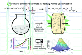 Graphical abstract: Renewable dimethyl carbonate for tertiary amine quaternisation: kinetic measurements and process optimisation