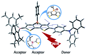 Graphical abstract: Donor–acceptor–acceptor-type near-infrared fluorophores that contain dithienophosphole oxide and boryl groups: effect of the boryl group on the nonradiative decay
