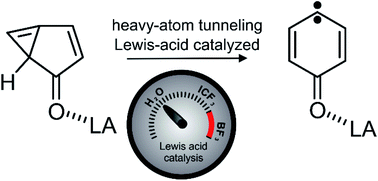 Graphical abstract: Lewis acid catalyzed heavy atom tunneling – the case of 1H-bicyclo[3.1.0]-hexa-3,5-dien-2-one