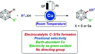 Graphical abstract: Electrooxidative o-carborane chalcogenations without directing groups: cage activation by copper catalysis at room temperature