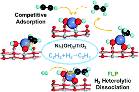Graphical abstract: Hydroxyl improving the activity, selectivity and stability of supported Ni single atoms for selective semi-hydrogenation