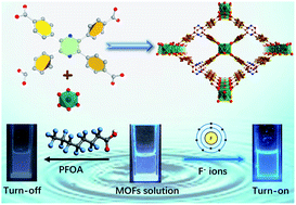 Graphical abstract: A switchable sensor and scavenger: detection and removal of fluorinated chemical species by a luminescent metal–organic framework