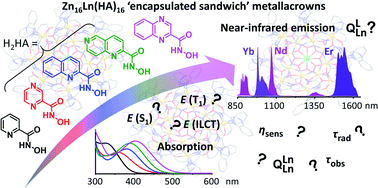 Graphical abstract: Tuning the photophysical properties of lanthanide(iii)/zinc(ii) ‘encapsulated sandwich’ metallacrowns emitting in the near-infrared range