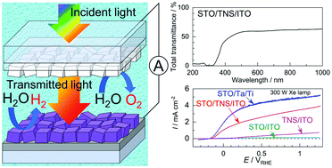 Graphical abstract: A semitransparent particulate photoanode composed of SrTiO3 powder anchored on titania nanosheets
