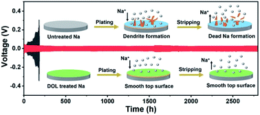 Graphical abstract: A facile method to stabilize sodium metal anodes towards high-performance sodium batteries
