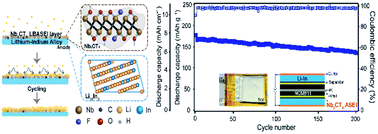 Graphical abstract: A Li–In alloy anode and Nb2CTX artificial solid-electrolyte interphase for practical Li metal batteries