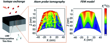 Graphical abstract: Visualizing local fast ionic conduction pathways in nanocrystalline lanthanum manganite by isotope exchange-atom probe tomography