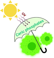 Graphical abstract: Amorphous and crystalline cerium(iv) phosphates: biocompatible ROS-scavenging sunscreens