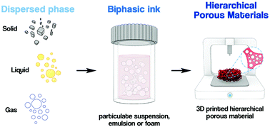 Graphical abstract: 3D printing of biphasic inks: beyond single-scale architectural control