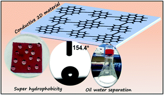 Graphical abstract: Conducting and superhydrophobic hybrid 2D material from coronene and pyrene