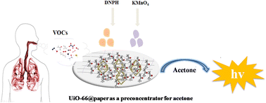 Graphical abstract: A metal–organic framework loaded paper-based chemiluminescence sensor for trace acetone detection in exhaled breath