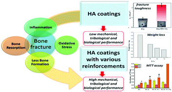 Graphical abstract: Bioactive surface modifications through thermally sprayed hydroxyapatite composite coatings: a review of selective reinforcements