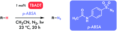 Graphical abstract: Decatungstate-photocatalysed C(sp3)–H azidation
