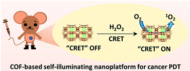 Graphical abstract: A covalent organic framework with a self-contained light source for photodynamic therapy