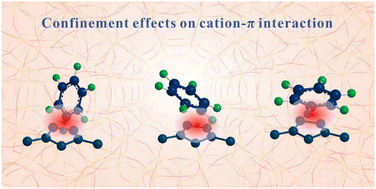 Graphical abstract: Influence of zeolite confinement effects on cation–π interactions in methanol-to-hydrocarbon conversion