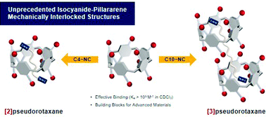 Graphical abstract: Neutral isocyanide-templated assembly of pillar[5]arene [2] and [3]pseudorotaxanes