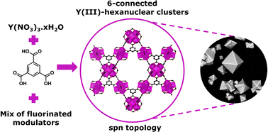 Graphical abstract: Unravelling the synthesis of a rare-earth cluster-based metal–organic framework with spn topology