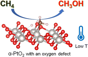 Graphical abstract: Low-temperature selective oxidation of methane to methanol over a platinum oxide