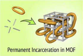 Graphical abstract: Topological entrapment of macromolecules during the formation of metal–organic framework