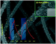 Graphical abstract: Direct transformation of ReO3 nanorods into ReS2 nanosheets on carbon fibres for modulating solid–gas interactions