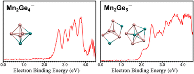 Graphical abstract: Investigation of highly ferromagnetic Mn2Ge4 and Mn2Ge5 clusters via photoelectron spectroscopy and theoretical calculations